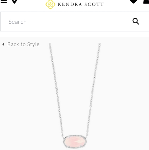 Kendra Scott Jewelry - KENDRA SCOTT Elisa necklace, silver tone and pink quartz stone